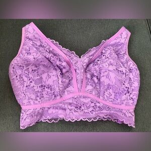 Lavender Lace Wireless Bralette - Women Intimates